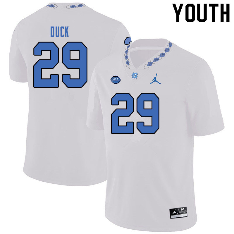 Jordan Brand Youth #29 Storm Duck North Carolina Tar Heels College Football Jerseys Sale-White